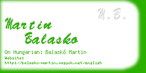 martin balasko business card