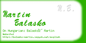 martin balasko business card